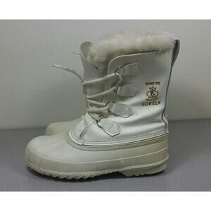 Sorel Kaufman Canada Manitou Winter Warm Snow Insulated Boots Womens Sz. 7 White